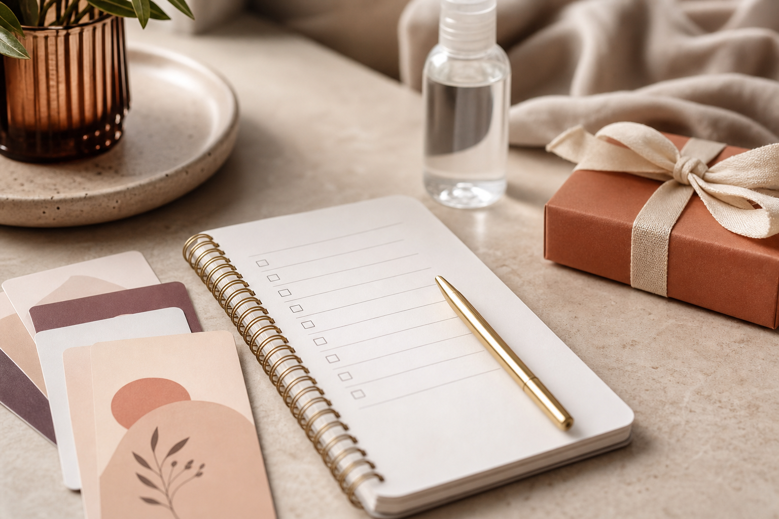 Discreet couples game card checklist with privacy-focused essentials