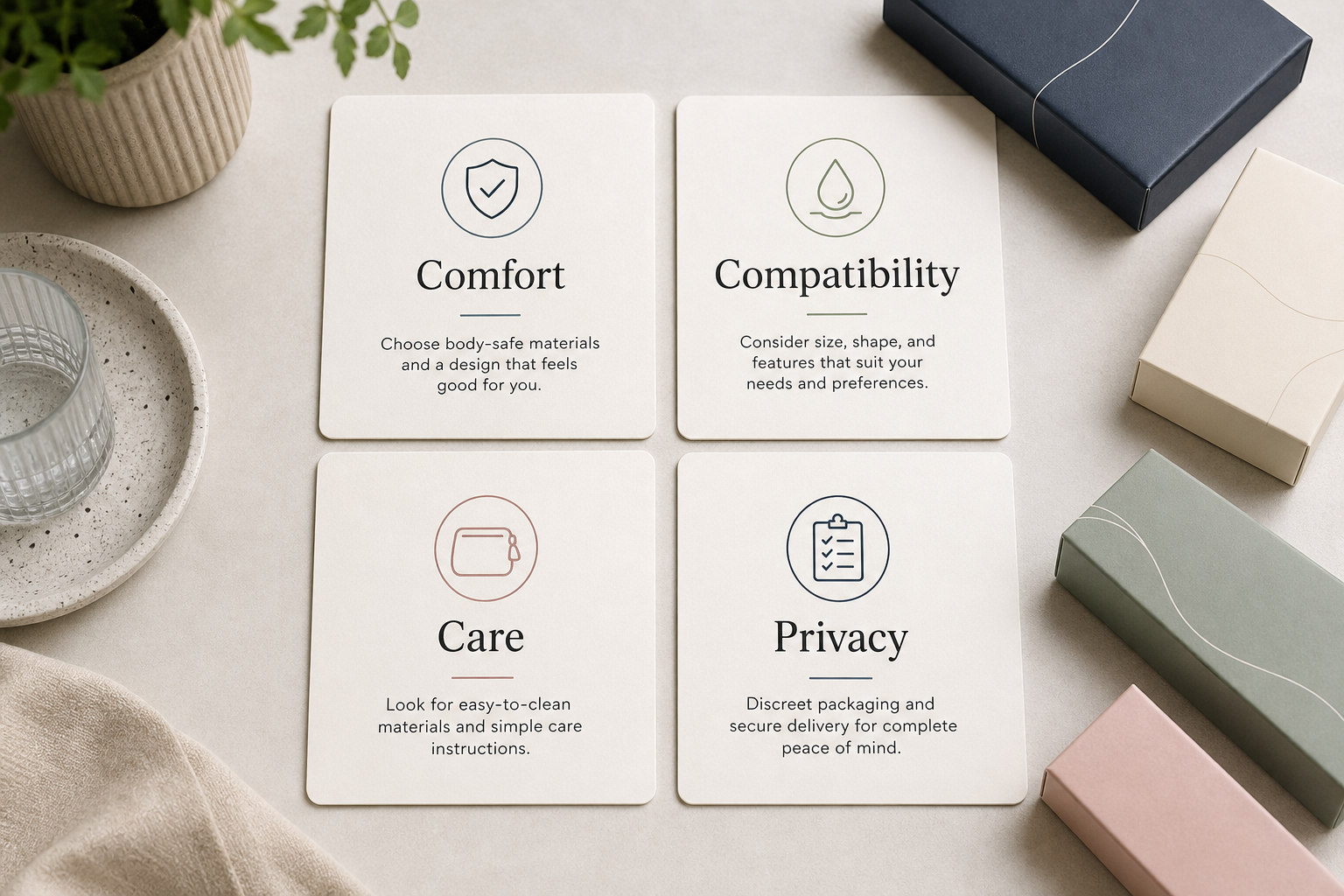 Comfort compatibility care and privacy checklist for choosing wellness essentials